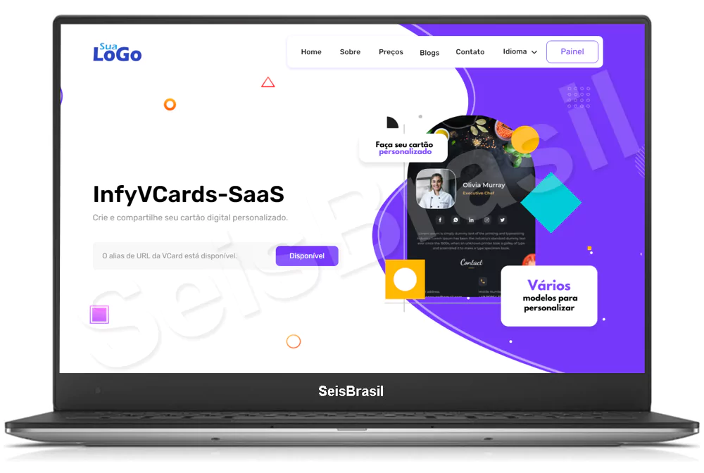 Script VCard SaaS, Criador de Cartão de Visita Online